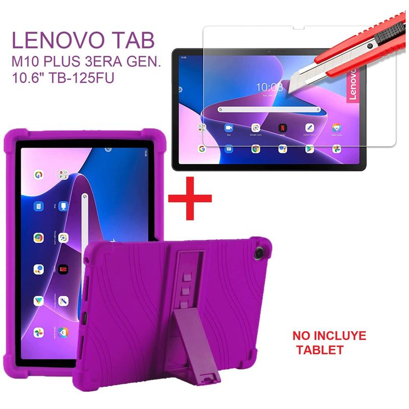 GENERICO - Funda + Mica de Vidrio para Lenovo Tab M10 Plus 3era Gen 10.6 TB125FU
