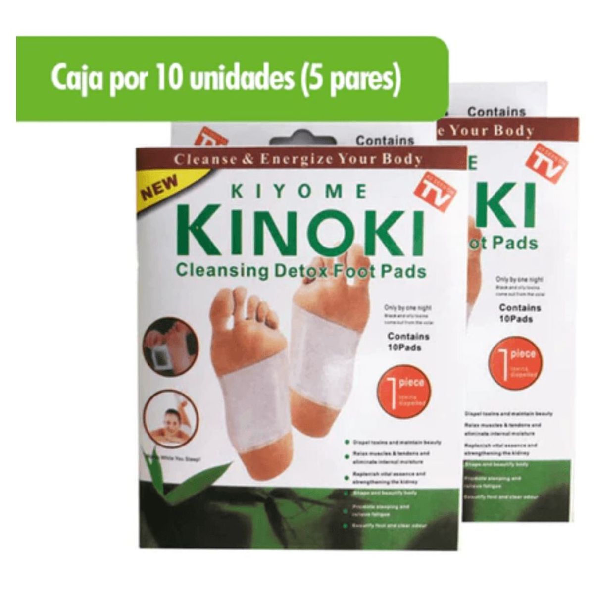 GENERICO - KINOKI Parches Desintoxicante DETOX NATURALES para Pies 10 U