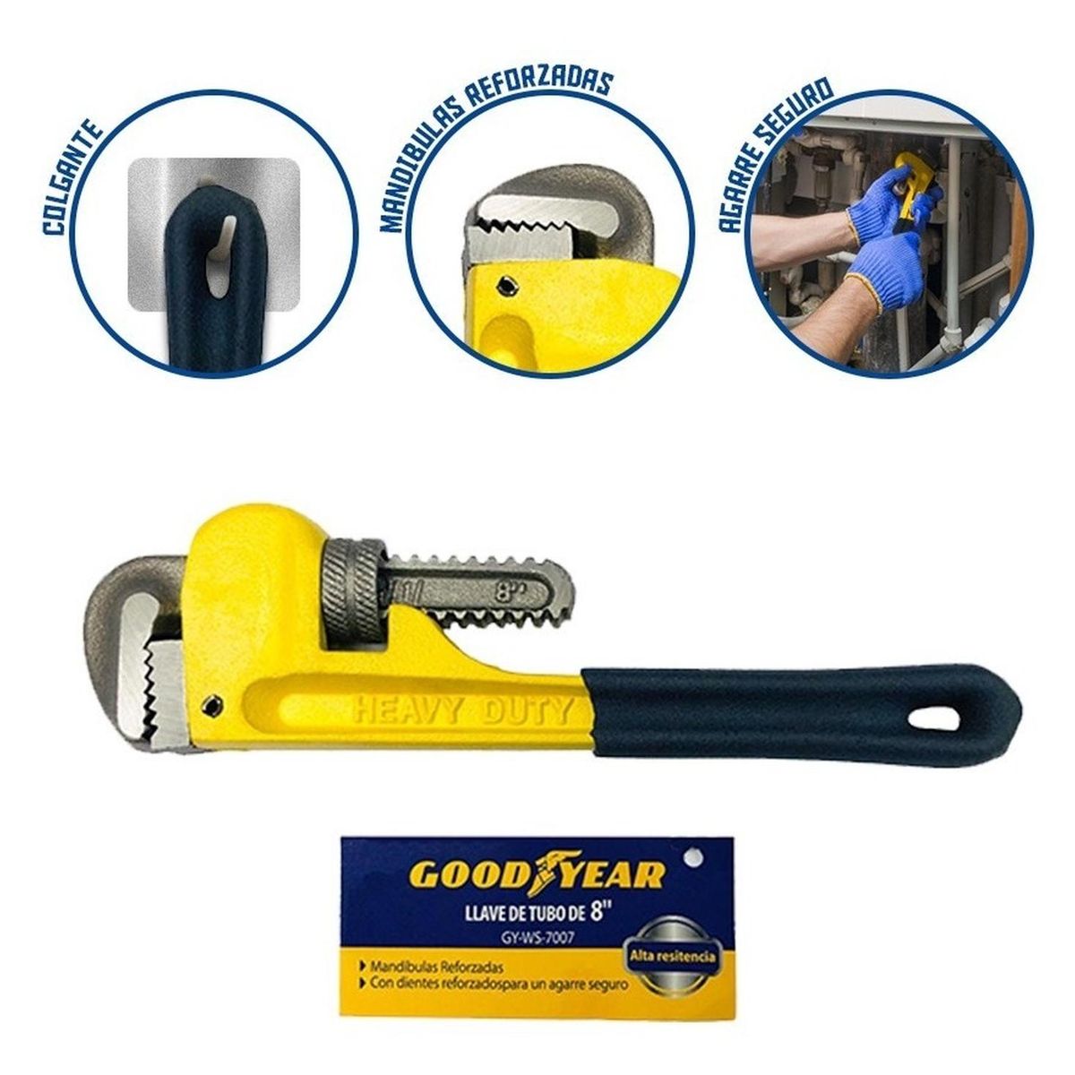 GOODYEAR - Llave de tubo Stilson Goodyear  8"