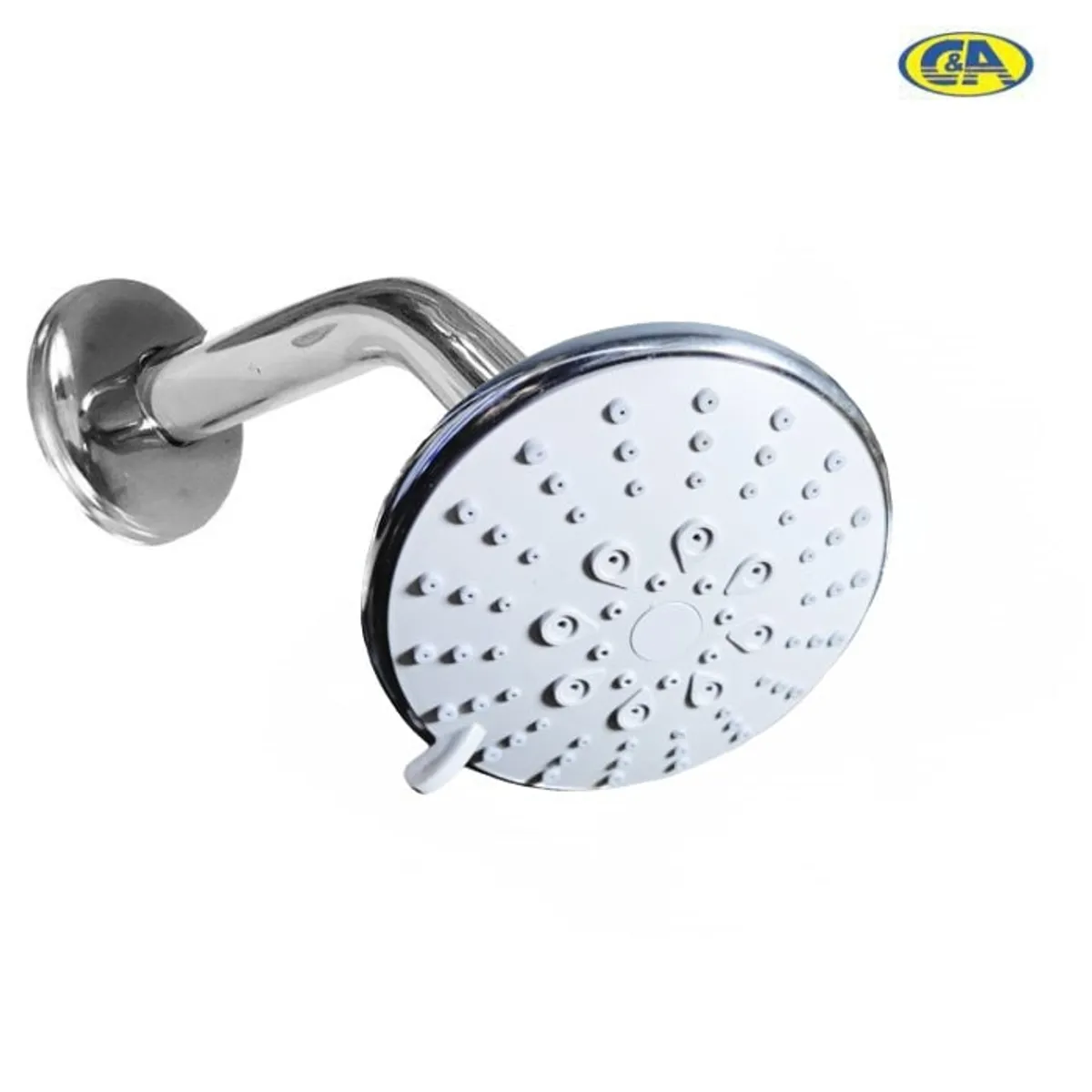 C&A - Cabeza de Ducha Cromada Redonda 3 Funciones