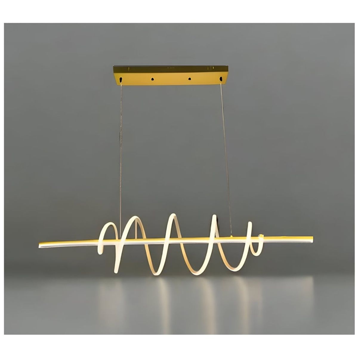 GENERICO - Lámpara Colgante LED Nordica Dorado Incluye control remoto