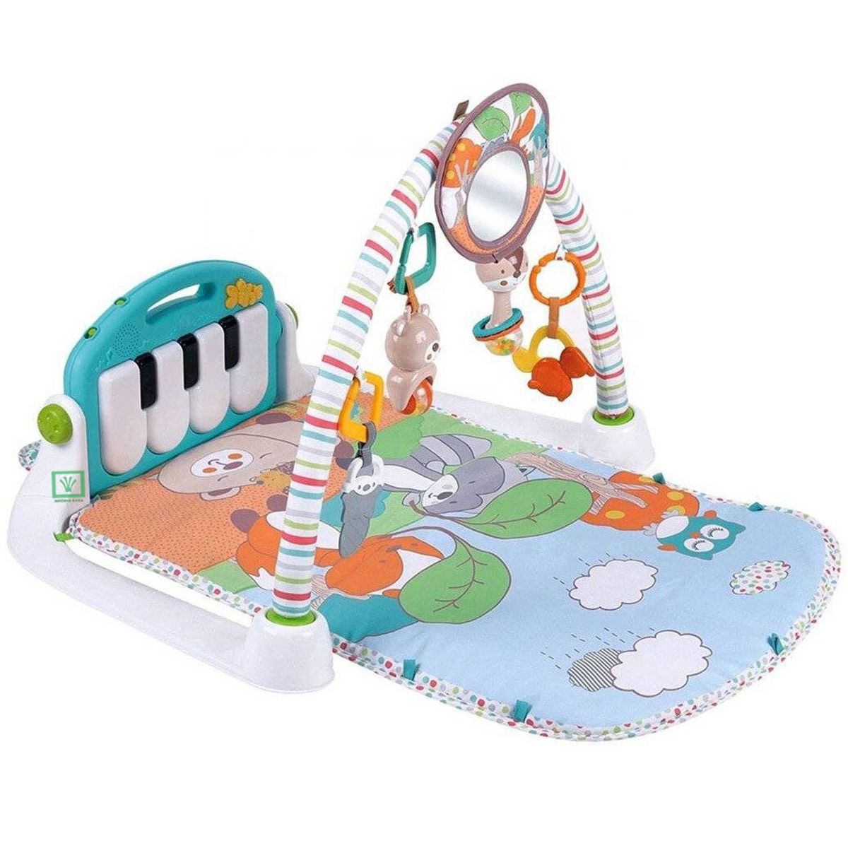 KONIG - Gimnasio Piano Patadita Con Luces Sonido Y Espejo Konig Kids