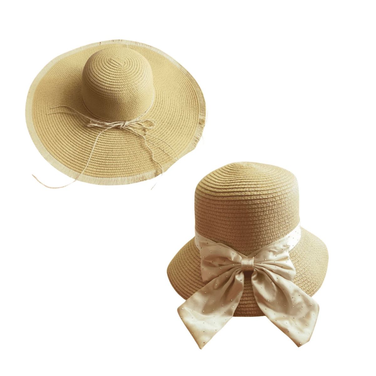 GENERICO - Pack 02 Sombreros Elegantes Mujer Marron