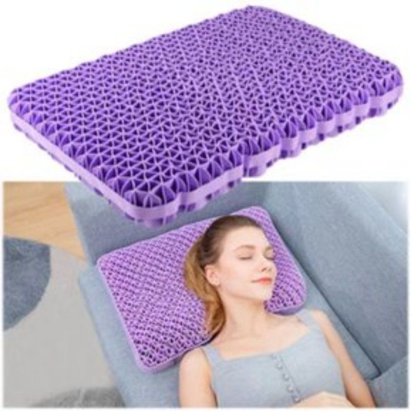 GENERICO - Almohada TPE Cervical Ergonómica de Alta Elasticidad Purpura