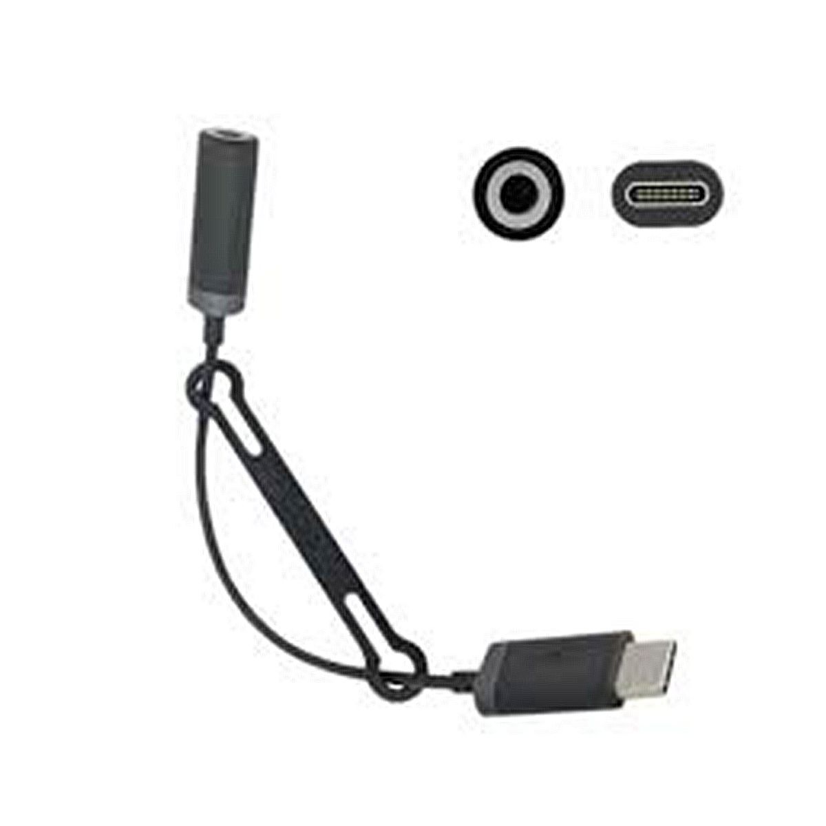 GENERICO - CABLE ADAPTADOR DE ENTRADA TIPO C A JACK 3.5 MM negro