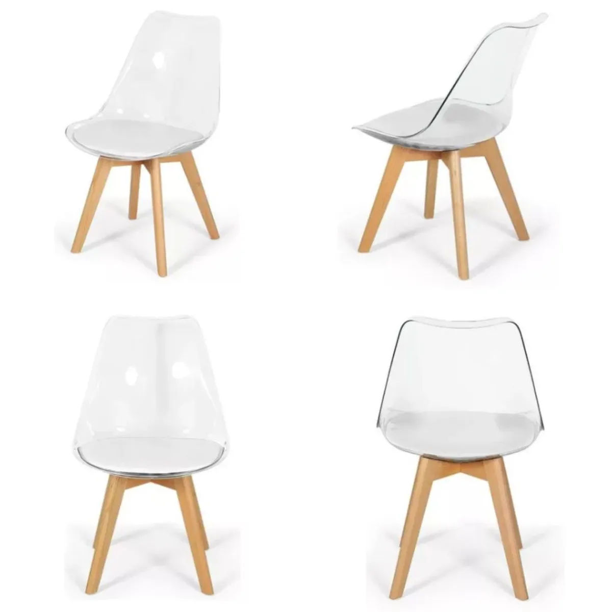 GRUPO CB - Silla Acolchada Modelo Eames Pack x4