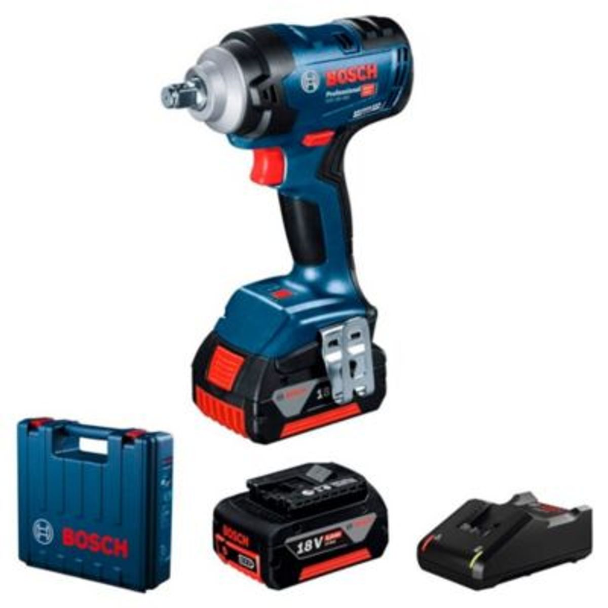 BOSCH - Llave De Impacto Bosch GDS 18V-400+2 Baterías 4ah + Cargador