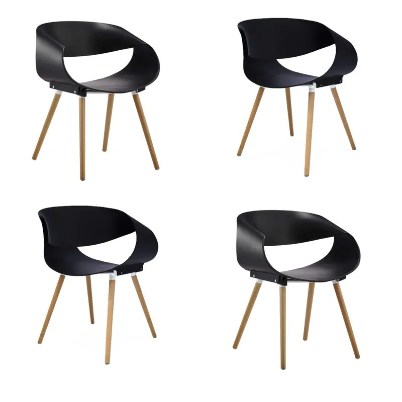 GRUPO CB - Silla Con Respaldo Hueco Diseño Luna Pack x4
