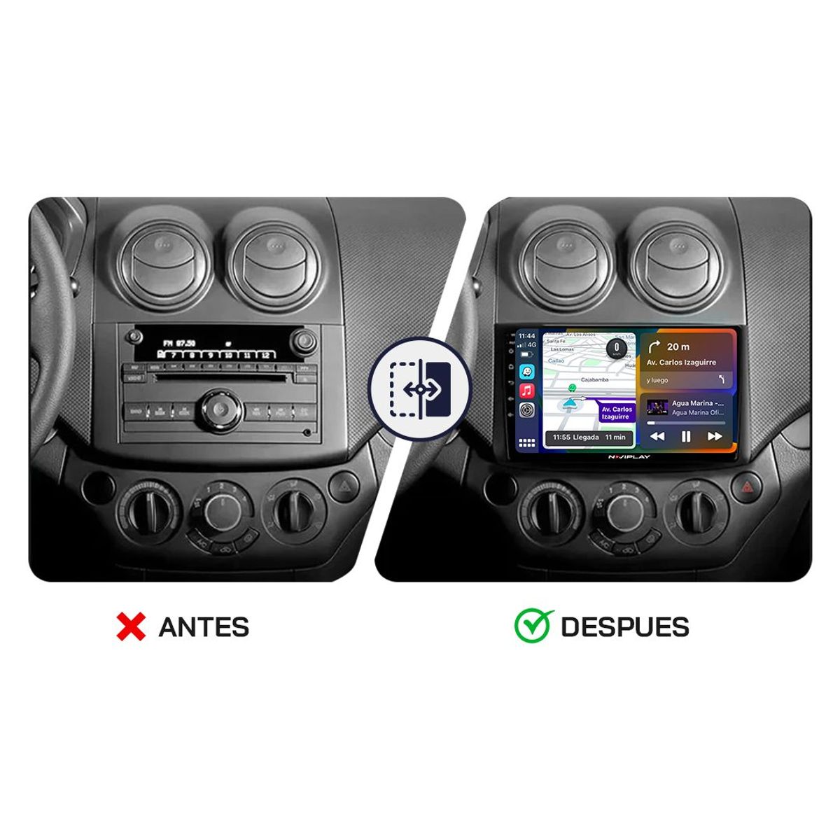 GENERICO - Autoradio Android Naviplay Para Chevrolet Aveo 2006-2012