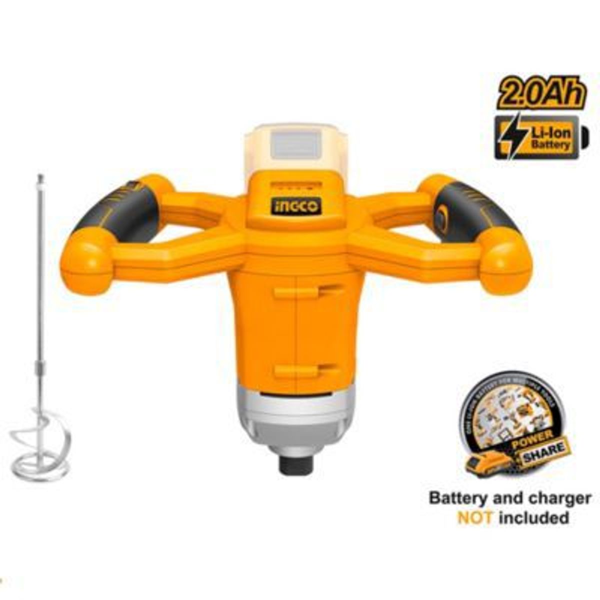 INGCO TOOLS - Mezclador de Pintura Ingco MXLI2001 Industrial 20v Sin Bat