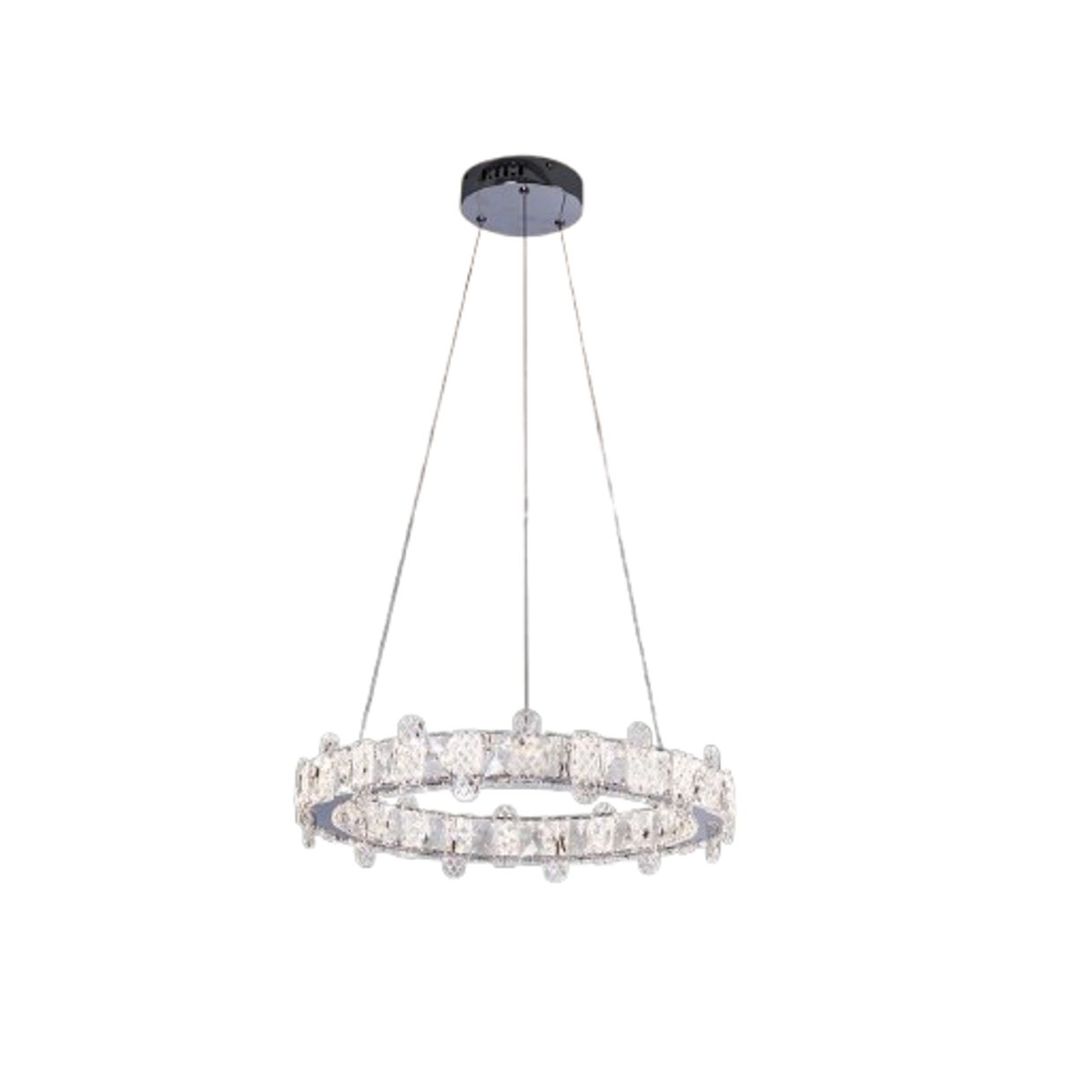 GENERICO - Lámpara de techo colgante de cristal LED incluye control remoto