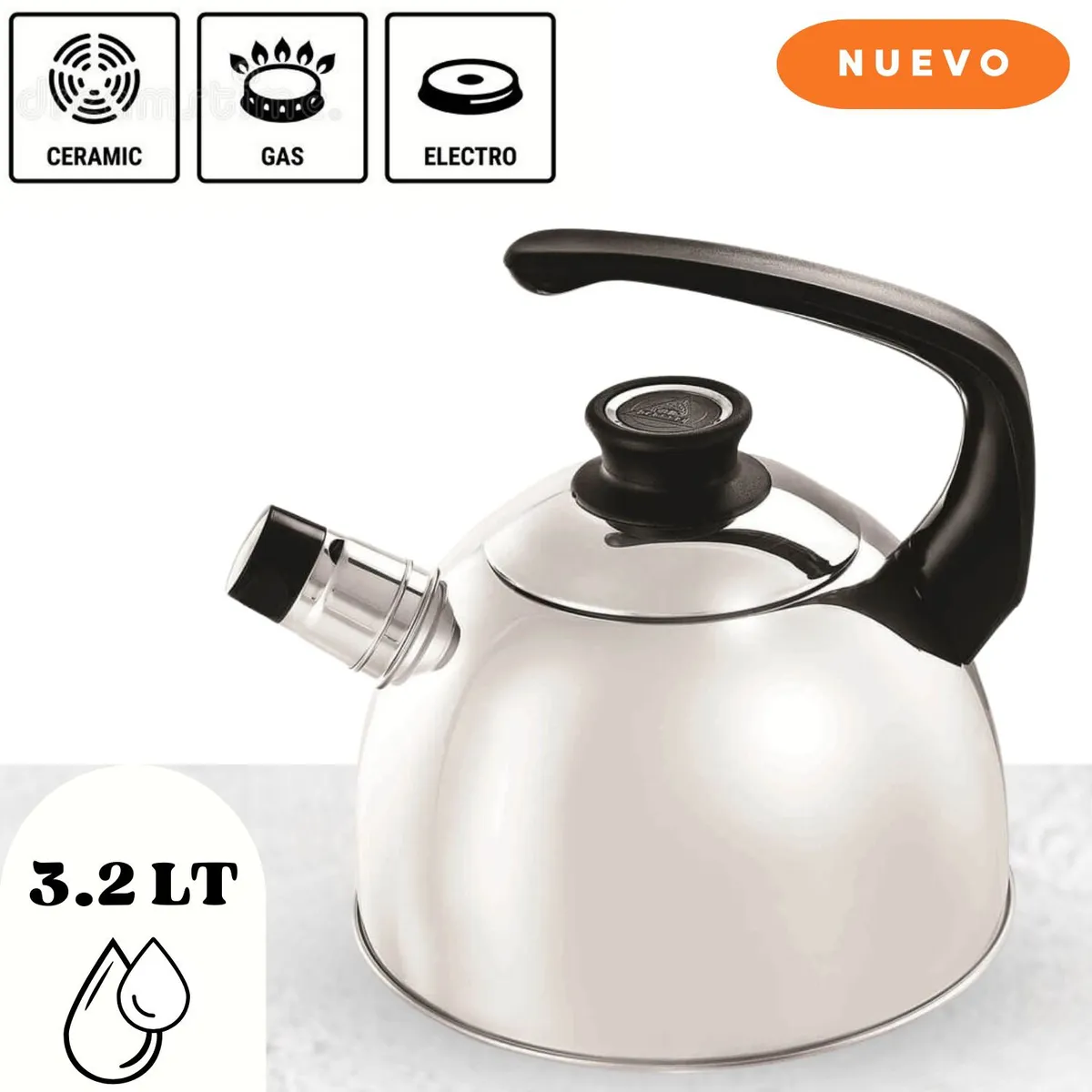 RECORD - Tetera Acero Inoxidable N22 32L