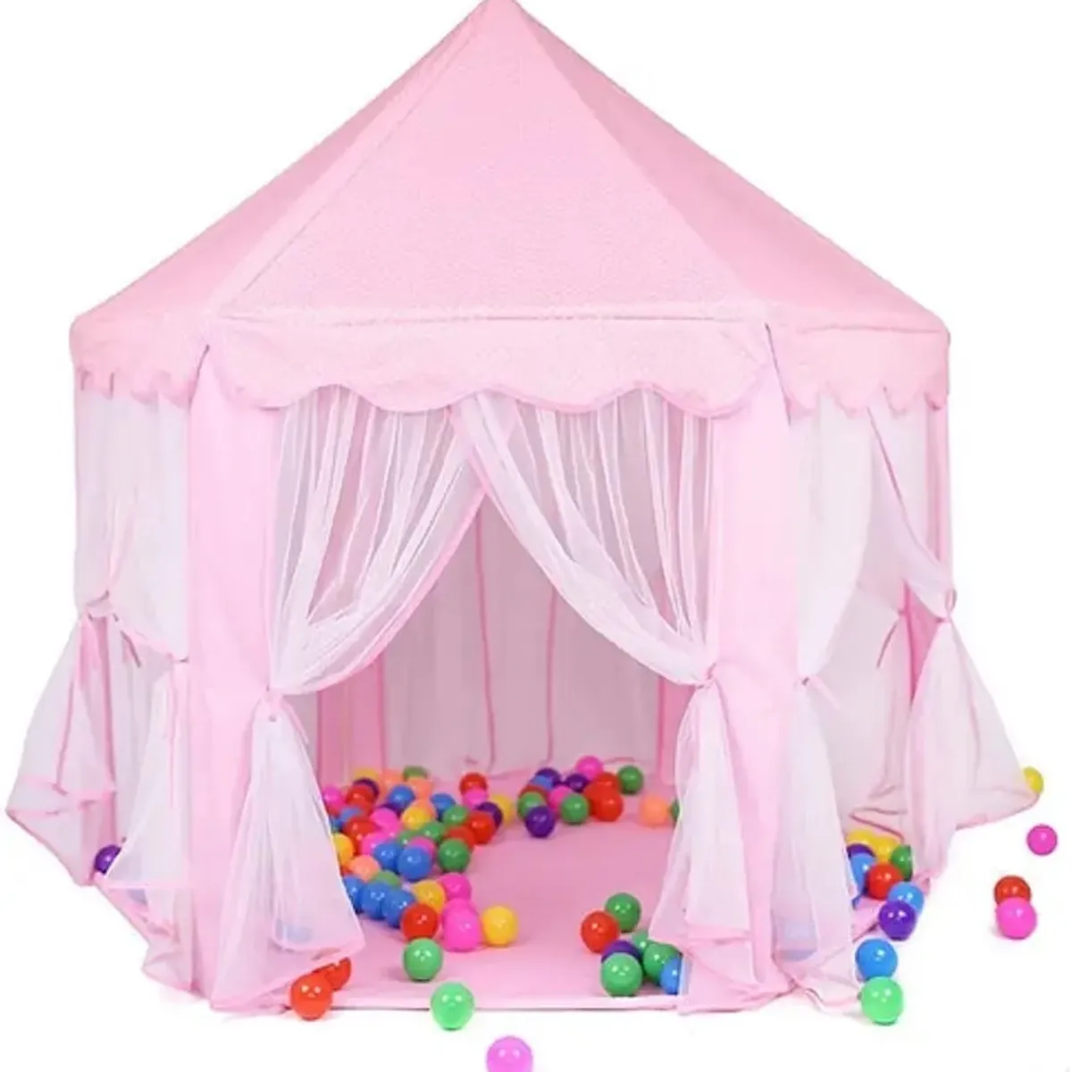 GENERICO - CASTILLO PRINCESA GIGANTE CARPA NIÑAS CASITA ARMABLE ROSA