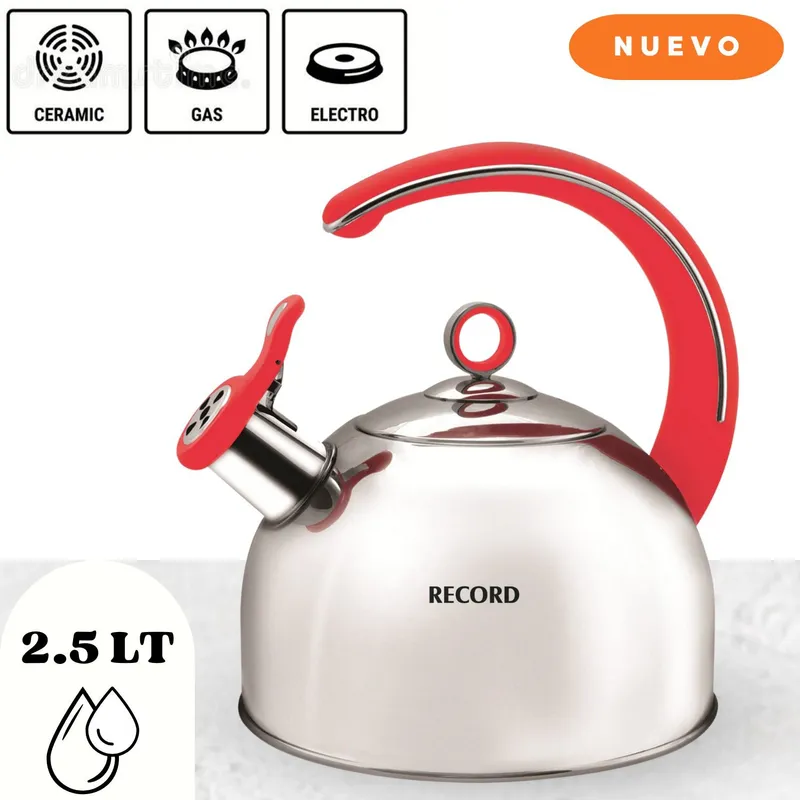 RECORD - Tetera Red Plus Acero Inoxidable 2.5L