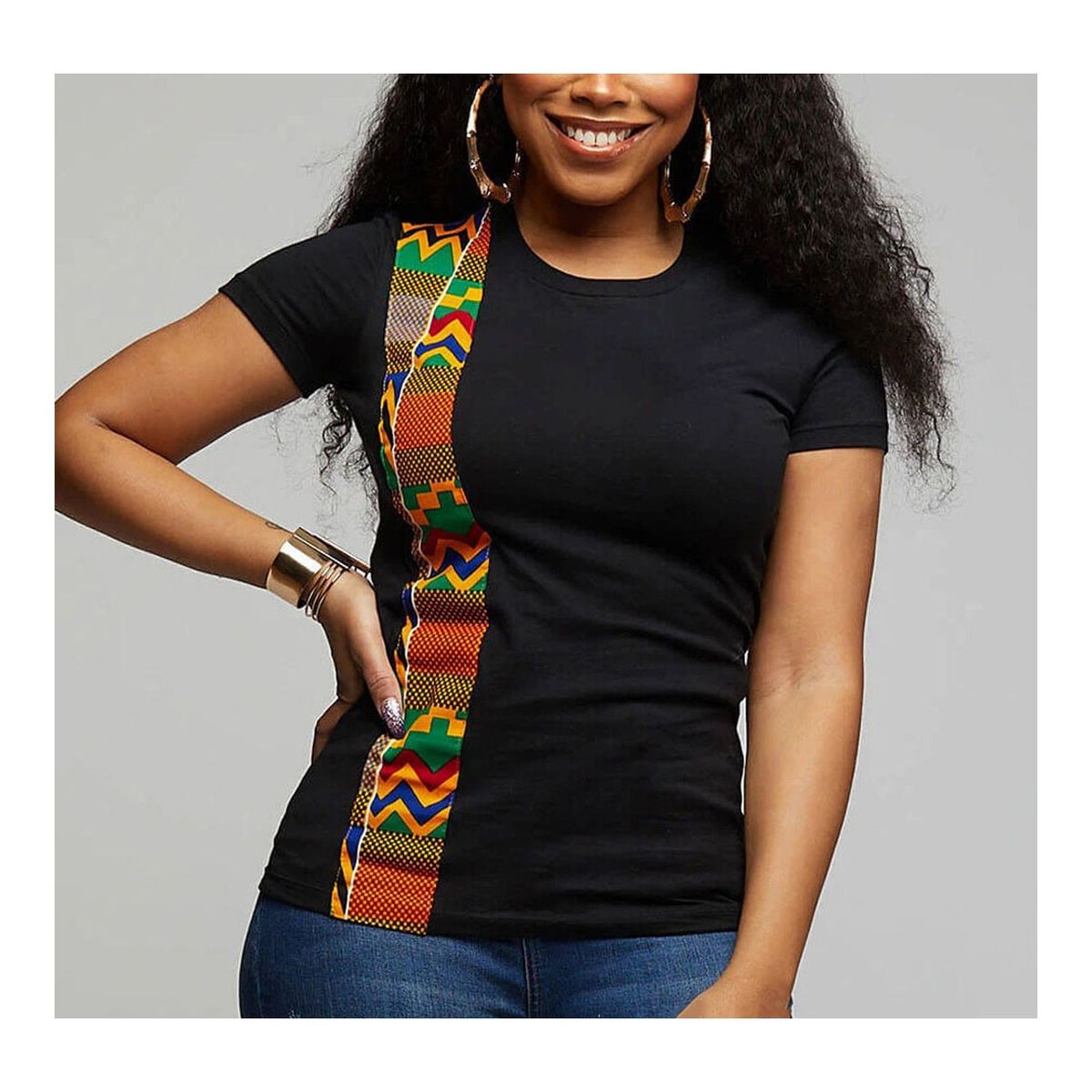 42AROZINA - Jersey de manga corta cuello redondo camiseta holgada informal