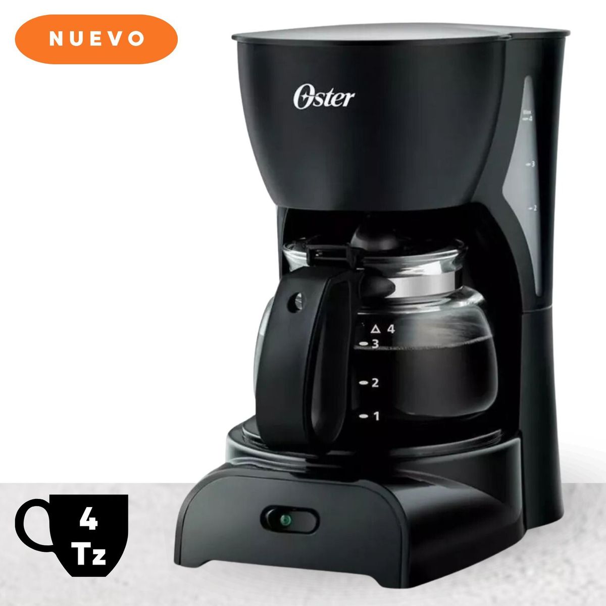 OSTER - Cafetera Oster 4 Tazas Negro BVSTDCDR5B-053