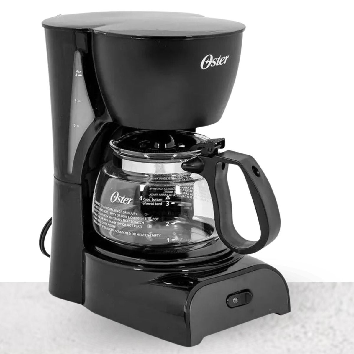 OSTER - Cafetera Oster 4 Tazas Negro BVSTDCDR5B-053