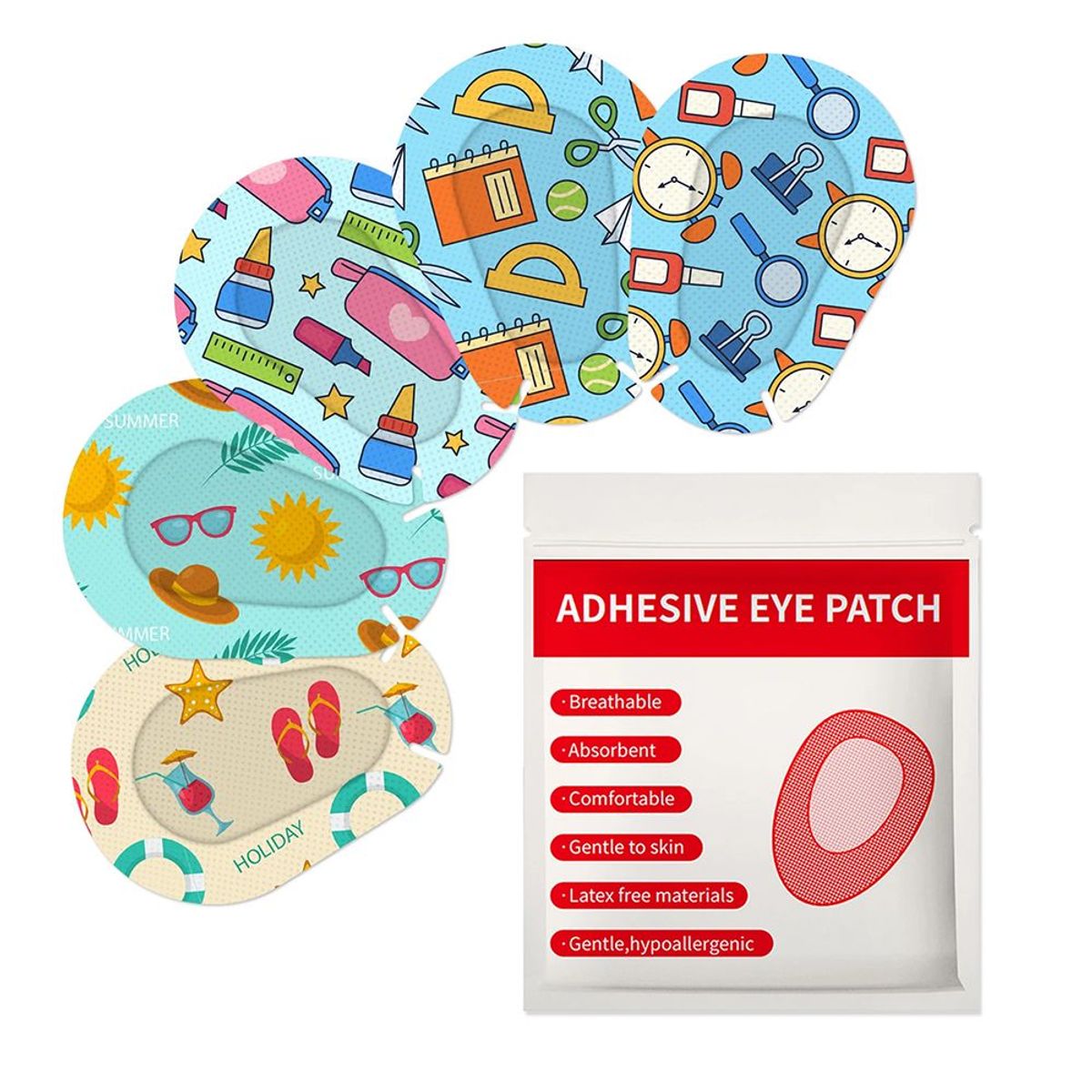 GENERICO - 30 Parches Oculares Para Niño Ojo Perezozo Ambliopía C/Celeste