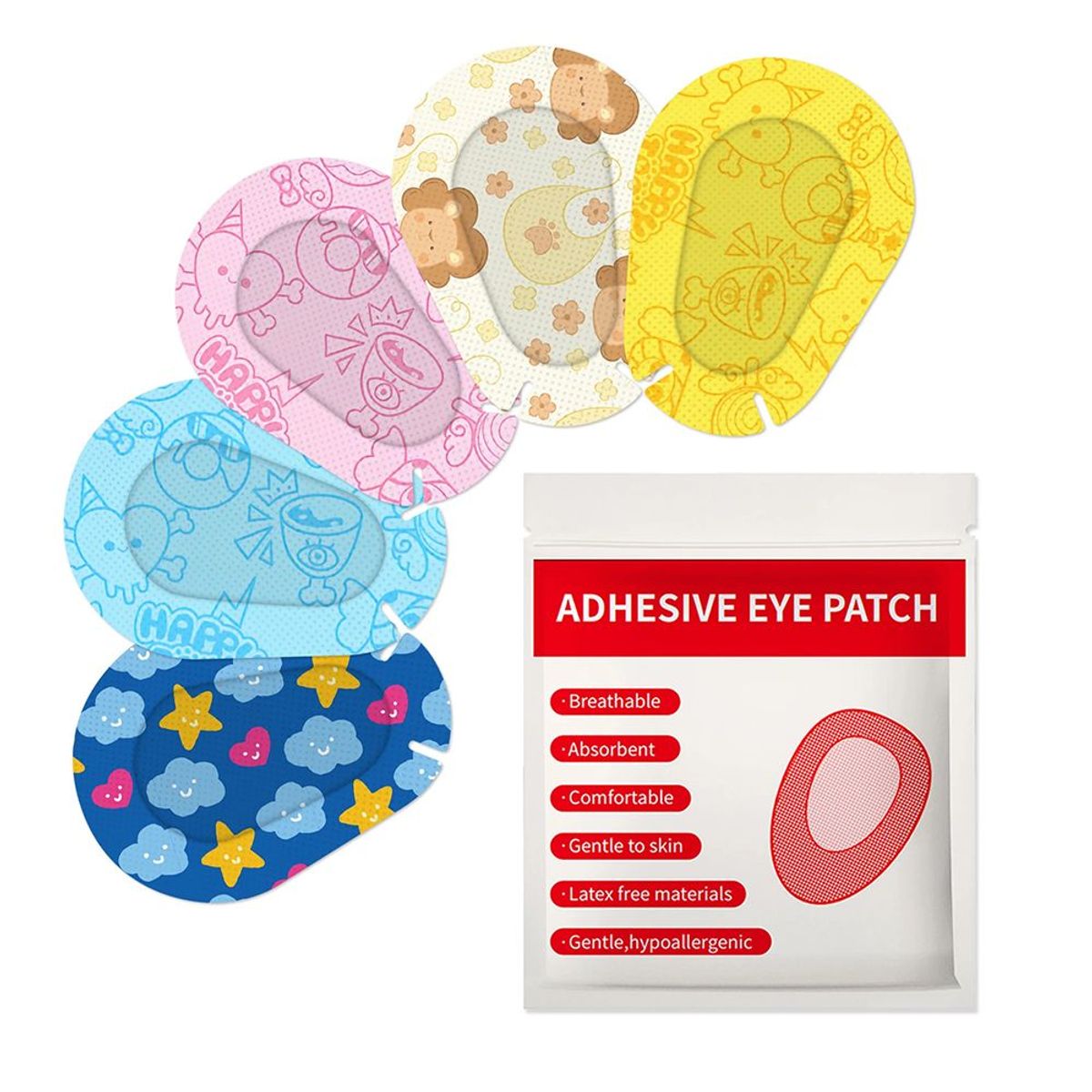 GENERICO - 30 Parches Oculares Para Niño/a Ojo Perezoso Ambliopía C/Unisex