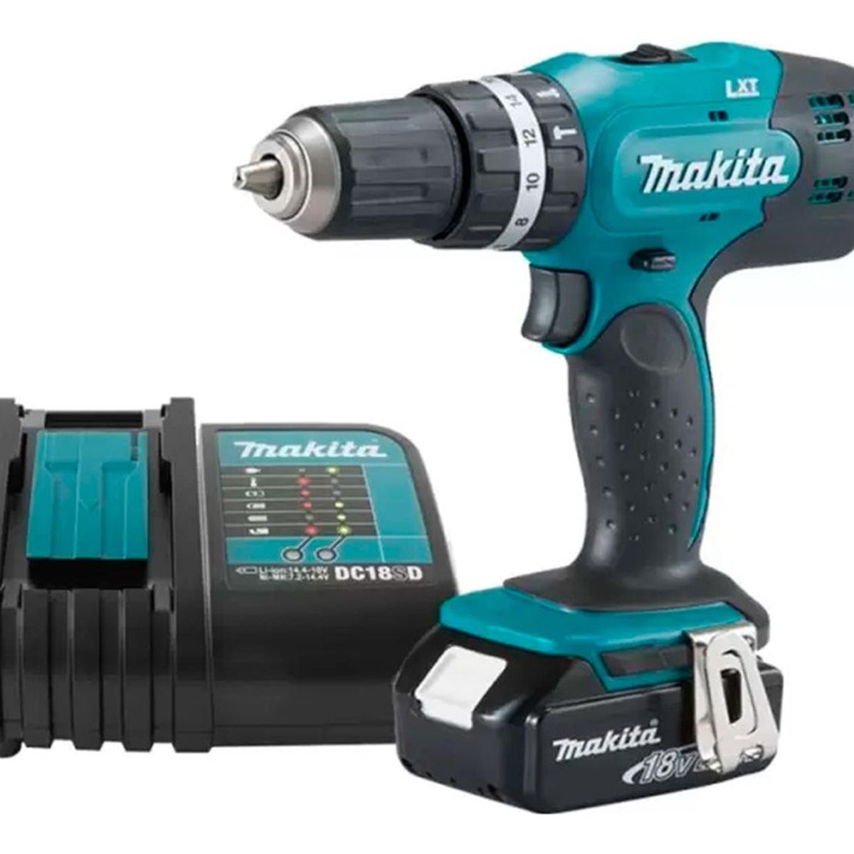 MAKITA - Taladro Percutor Makita DHP453X10 LXT 42Nm  1/2" 18V  1x1.5Ah