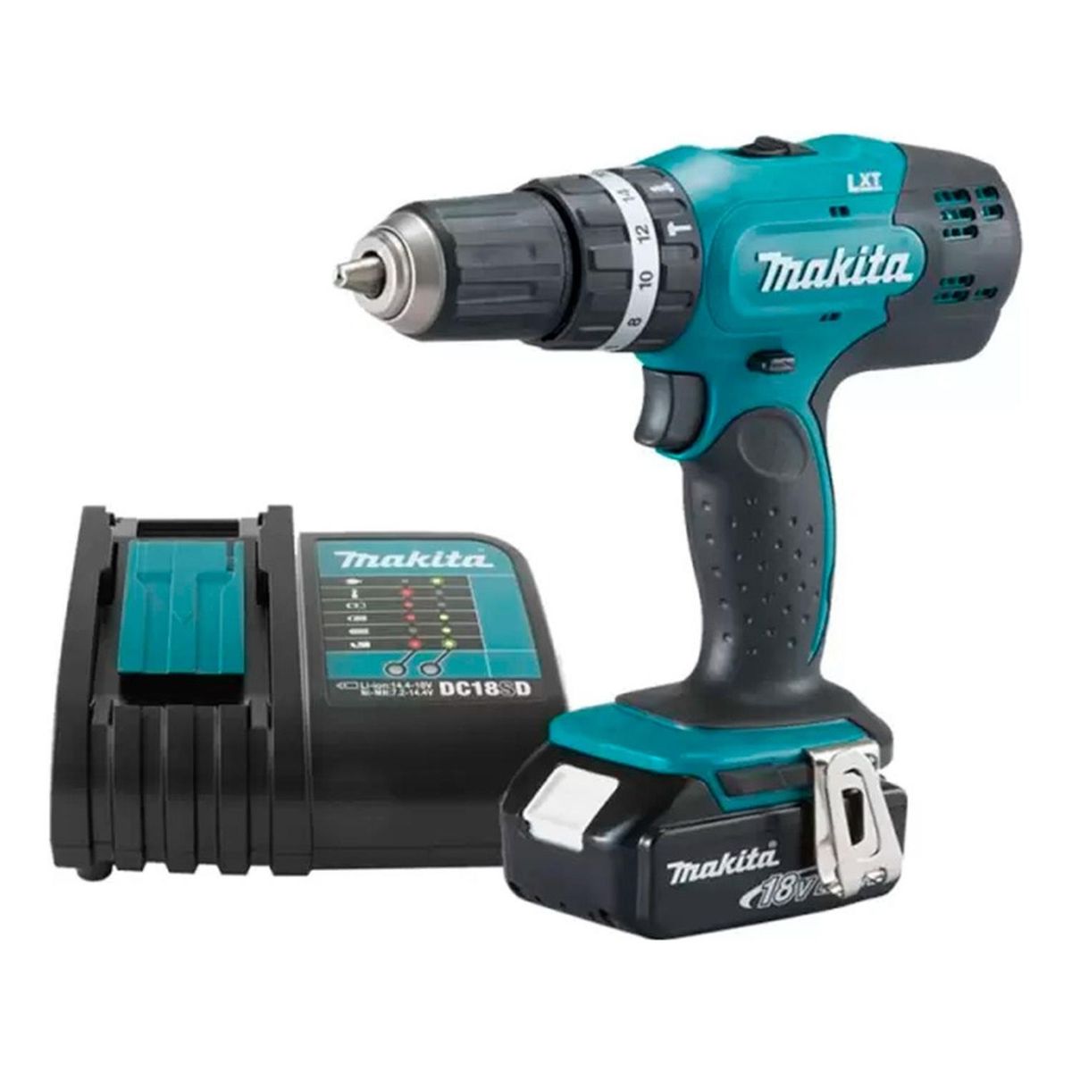 MAKITA - Taladro Percutor Makita DHP453X10 LXT 42Nm  1/2" 18V  1x1.5Ah