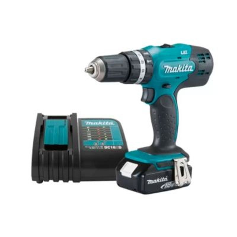 MAKITA - Taladro Percutor Makita DHP453X10 LXT 42Nm  1/2" 18V  1x1.5Ah