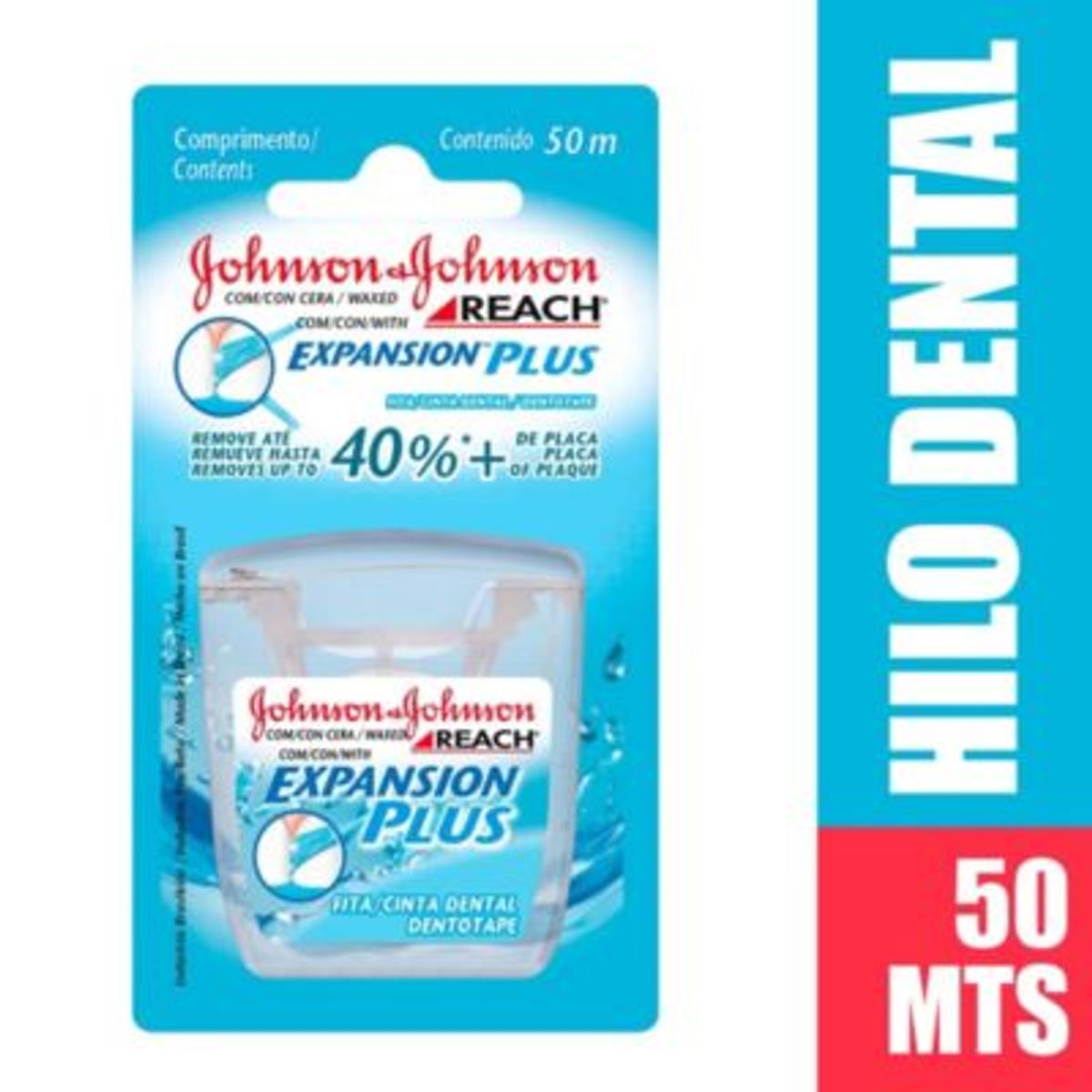 JOHNSON AND JOHNSON - Hilo Dental con Cera Johnsons Expansion Plus 50 metros