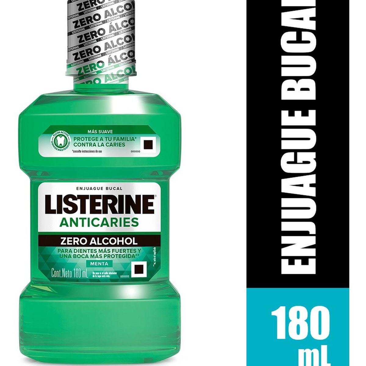 LISTERINE - Enjuague Bucal Listerine Anticaries Zero Alcohol 180ml