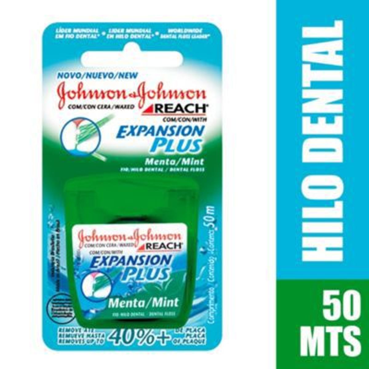 JOHNSONS - Hilo Dental con Cera Menta Johnsons Expansion Plus 50 metros