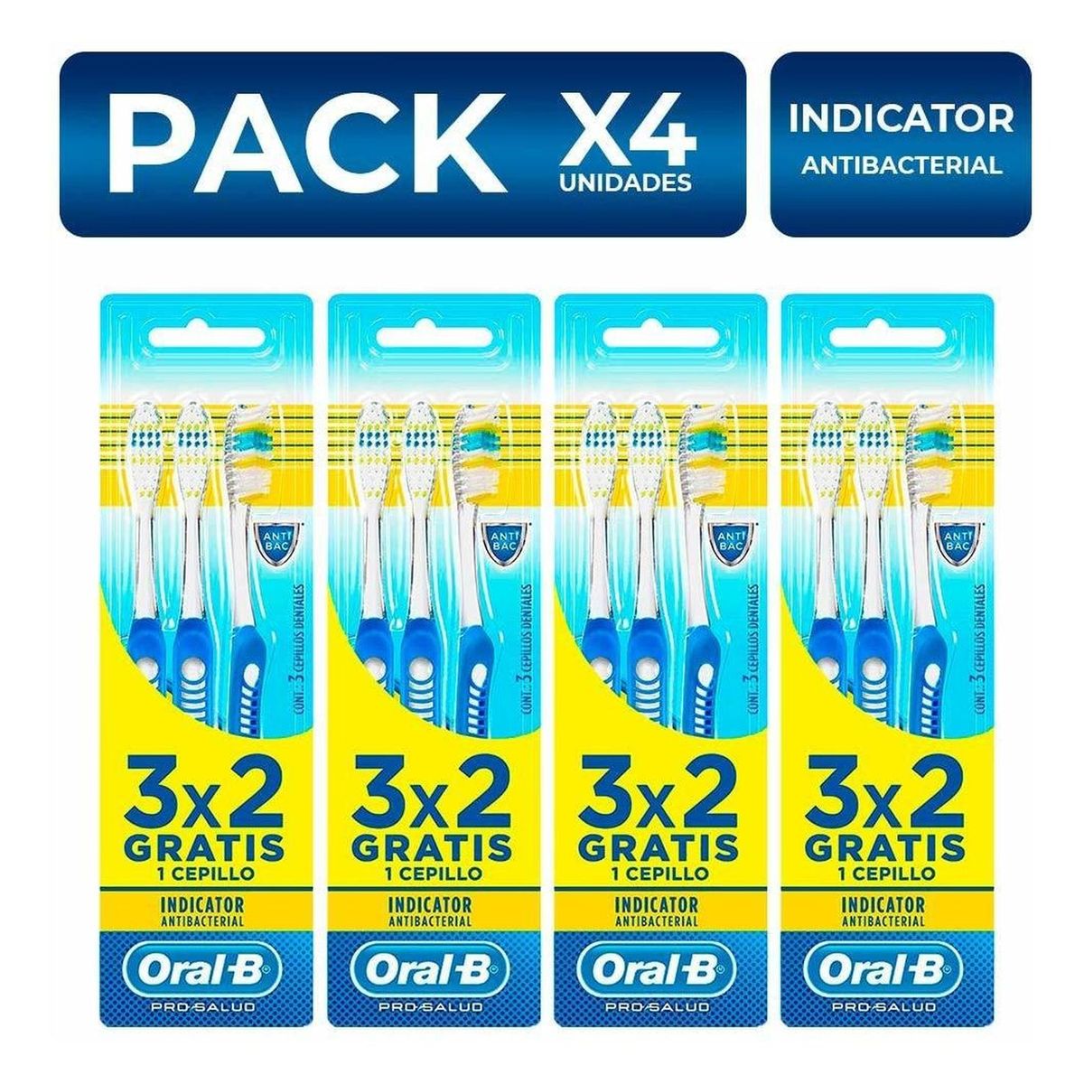 ORAL B - PackX4 Cepillo Dental Oral B Indicator x3 unidades