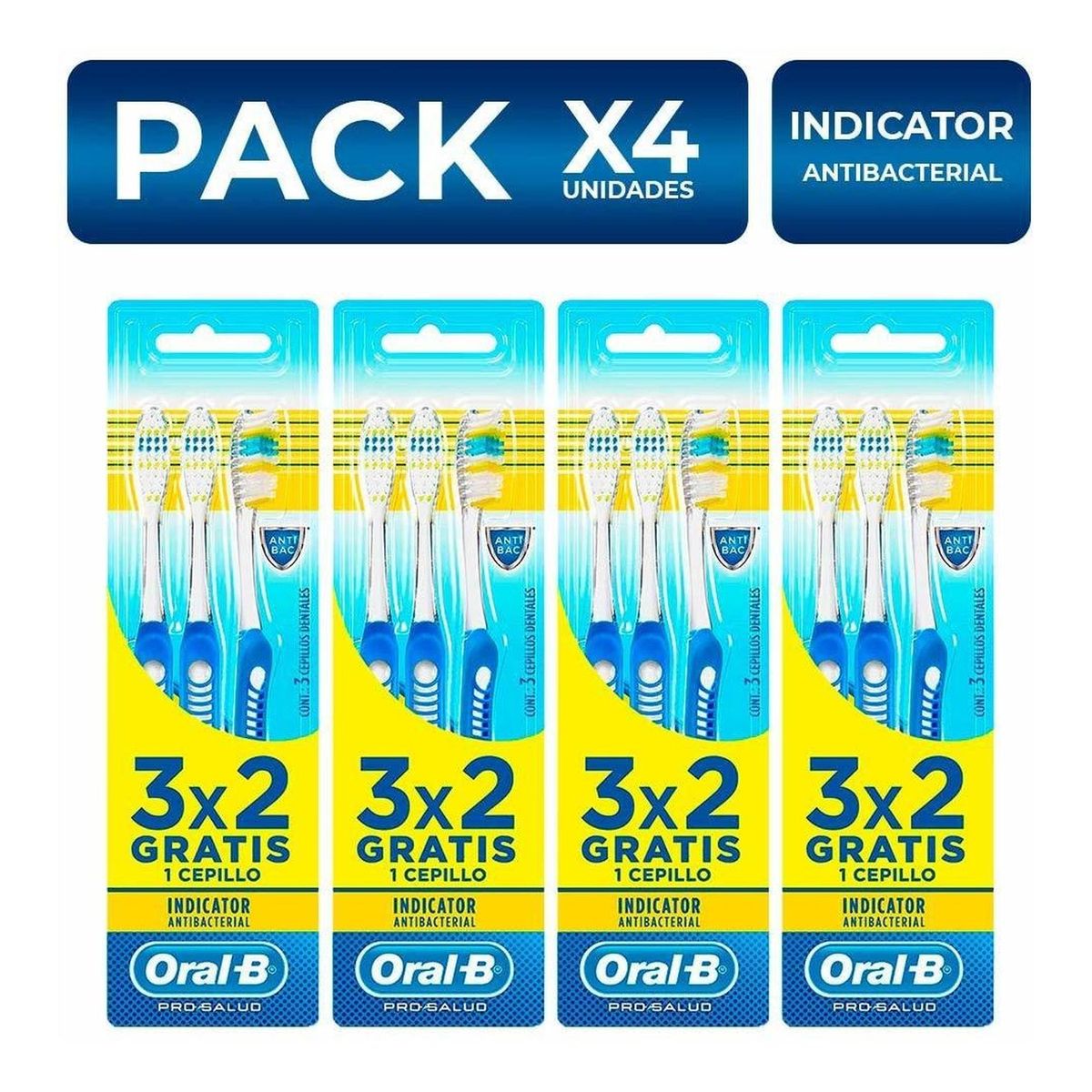 ORAL B - PackX4 Cepillo Dental Oral B Indicator x3 unidades