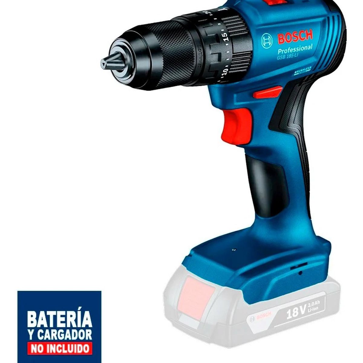 BOSCH - Taladro Percutor Bosch  1/2″ GSB 185LI  + Esmeril  5″ GWS 180LI