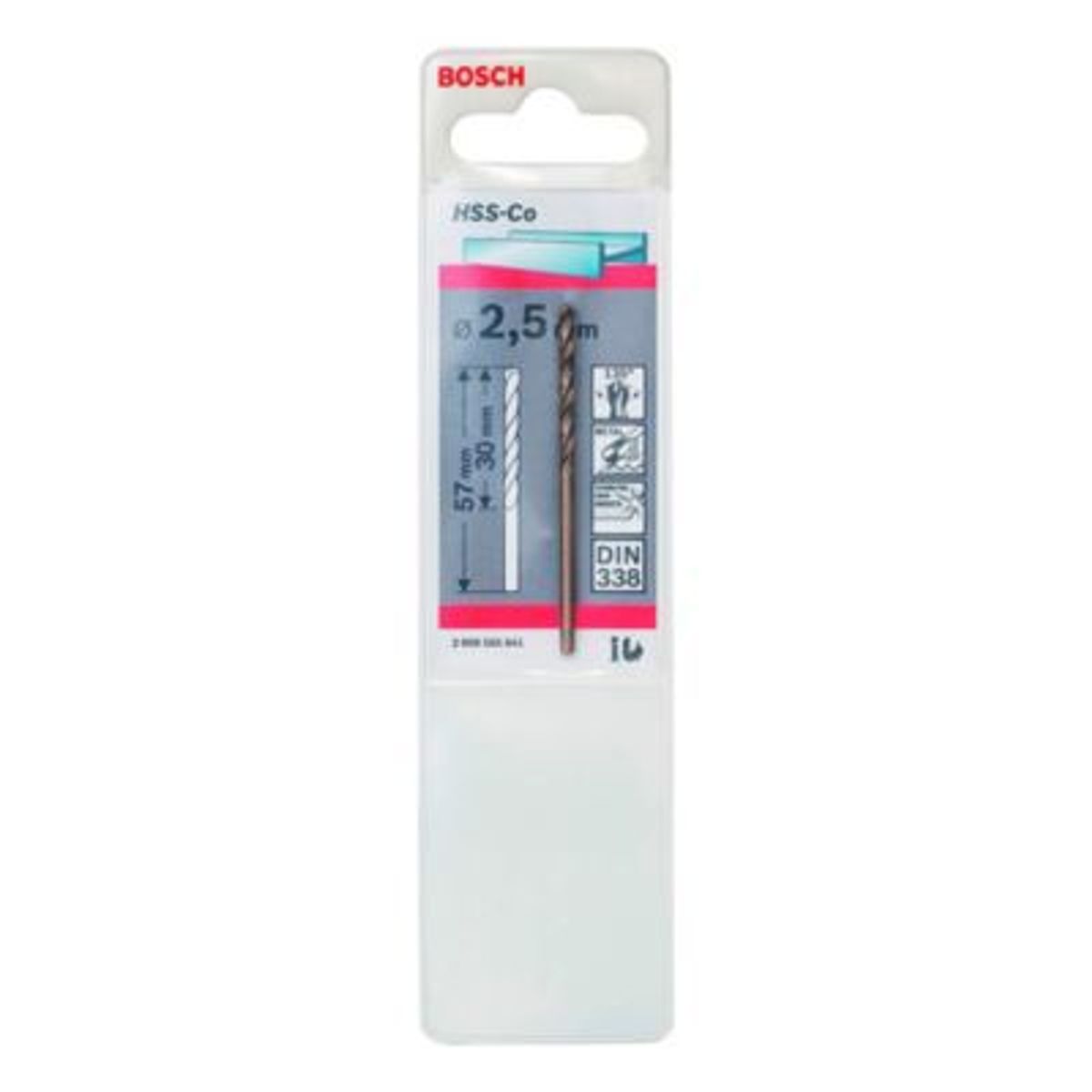 BOSCH - Bosch Broca Metal Cobalto HSS-Co 2.5 x 30 x 57