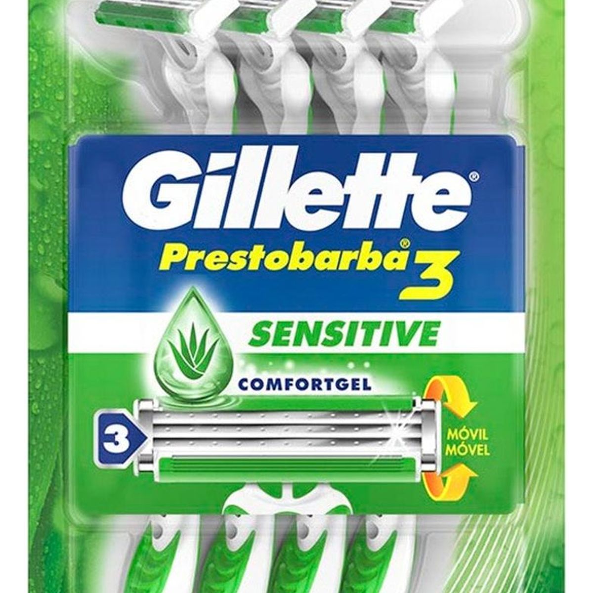 GILLETTE - Máquinas Desechable Gillette Prestobarba3 Sensitive 4 unid