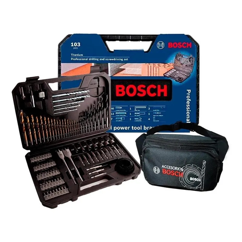 BOSCH - Set de 103 Piezas Bosch + Canguro para Accesorios