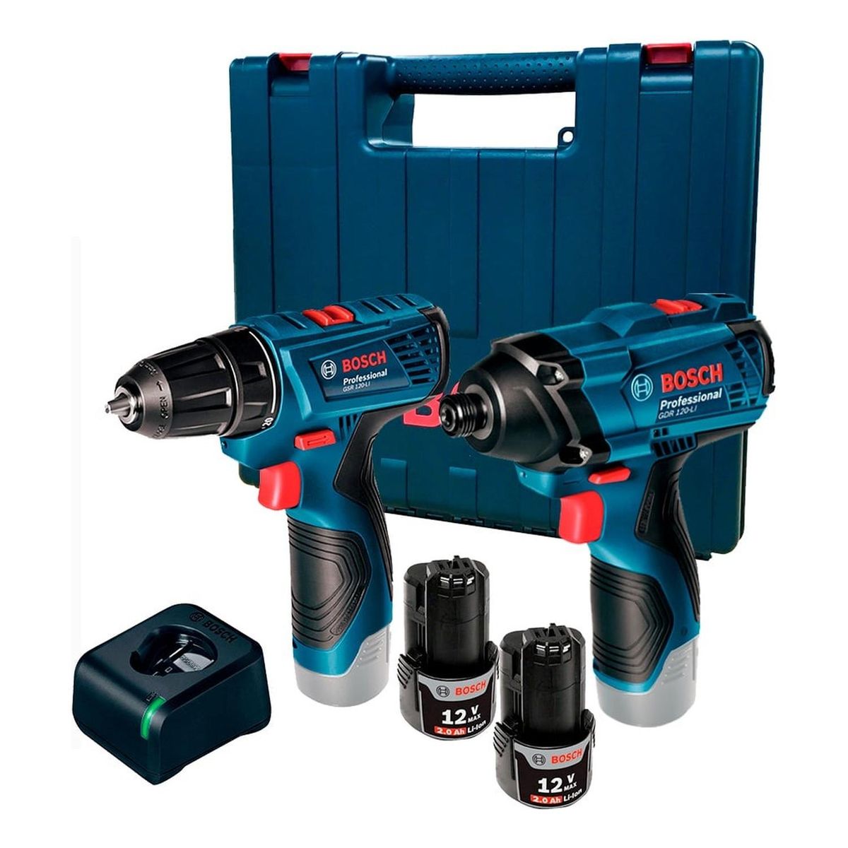 BOSCH - Taladro atornillador gsr 120 + impacto gdr 120 bosch 12v
