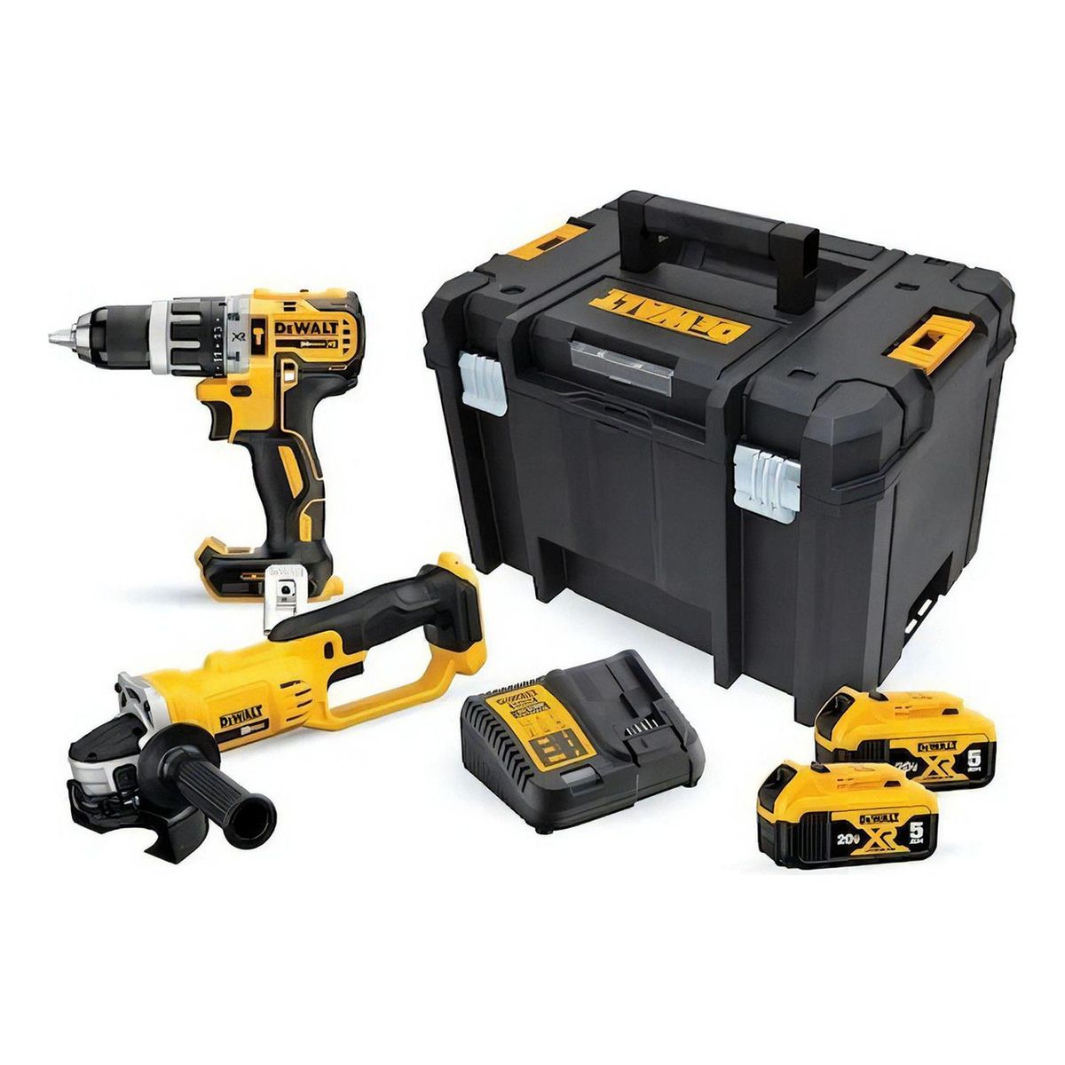 DEWALT - Taladro Percutor Dewalt DCK209P  + Esmeril  + Baul Herramienta