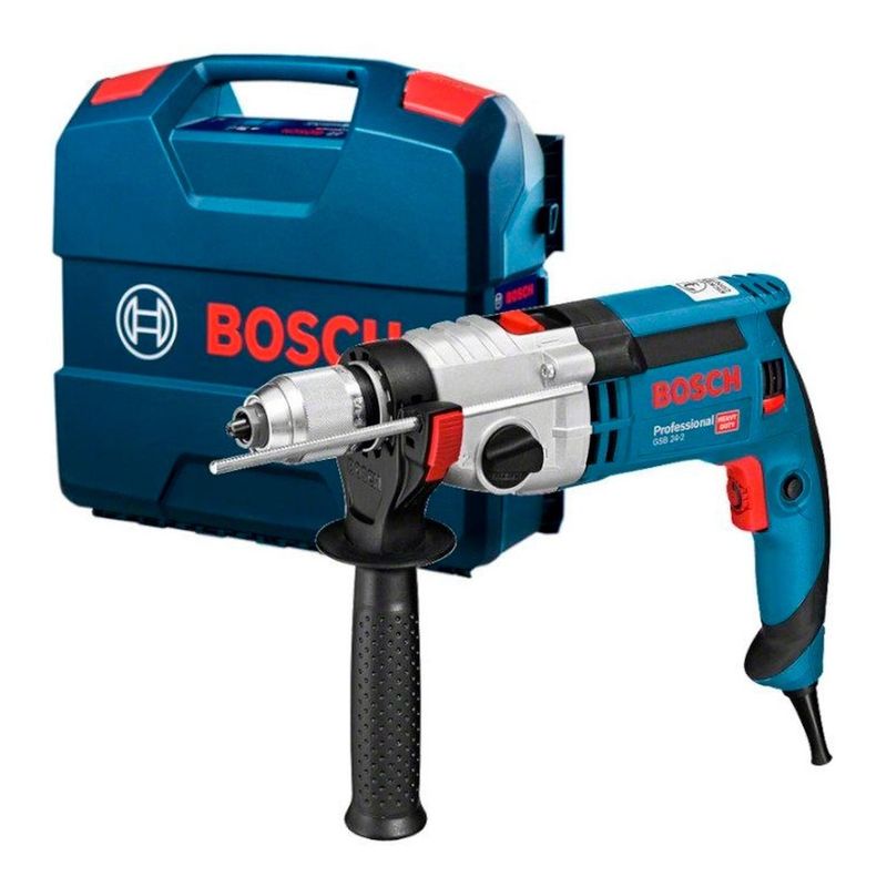 BOSCH - Taladro Percutor Bosch GSB 24-2  V.V.R. L-Boxx  1/2" 1100W