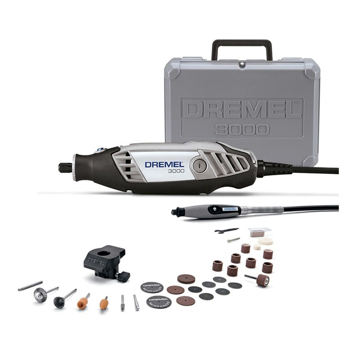 DREMEL - Dremel Multiherramienta 3000 + Kit 30 Acces + 2 Aditamentos
