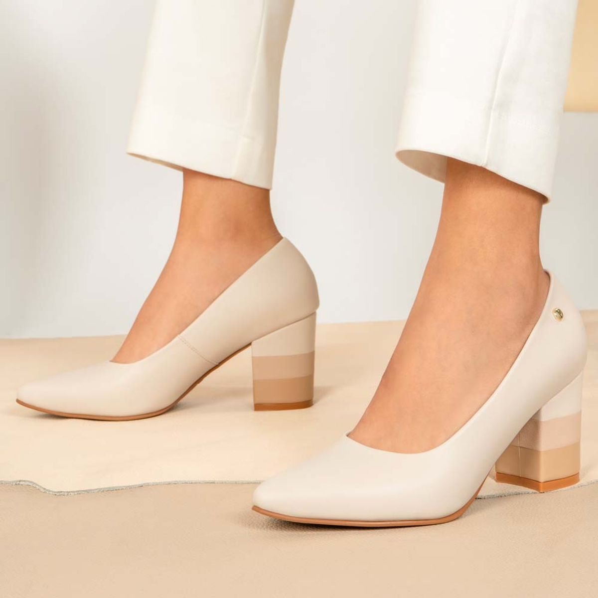 Piazza - Zapato Stiletto Casual DON-090 Hueso Piazza