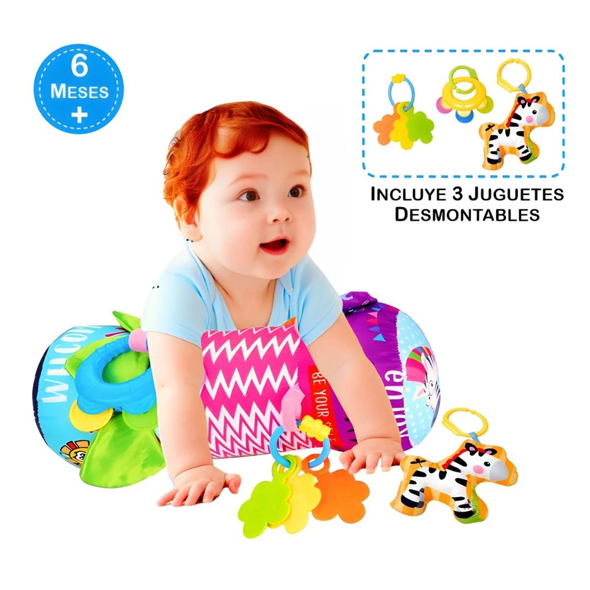 GENERICO - Rodillo de Estimulación Sensorial Rosado Para Bebés