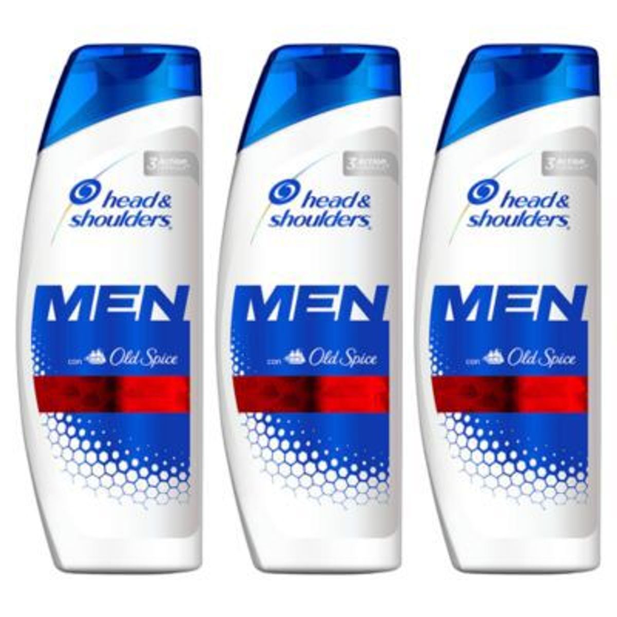 HEAD AND SHOULDERS - Pack x3 Shampoo Hombre Head & Shoulders Men Old Spice 375ml