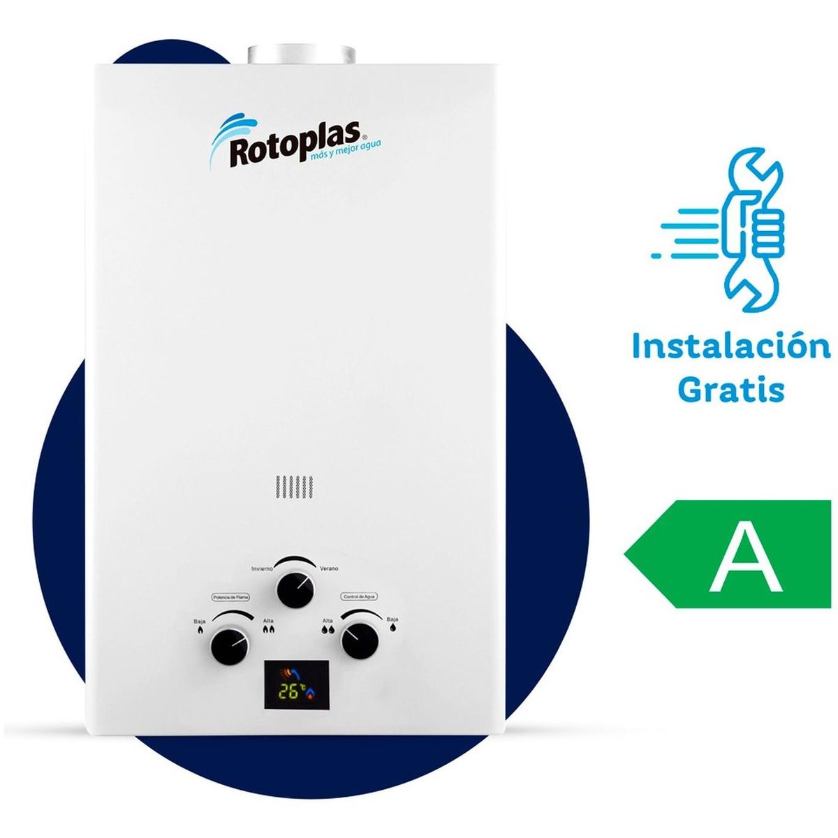 ROTOPLAS - Terma a Gas Rotoplas Flaming GLP 14 L
