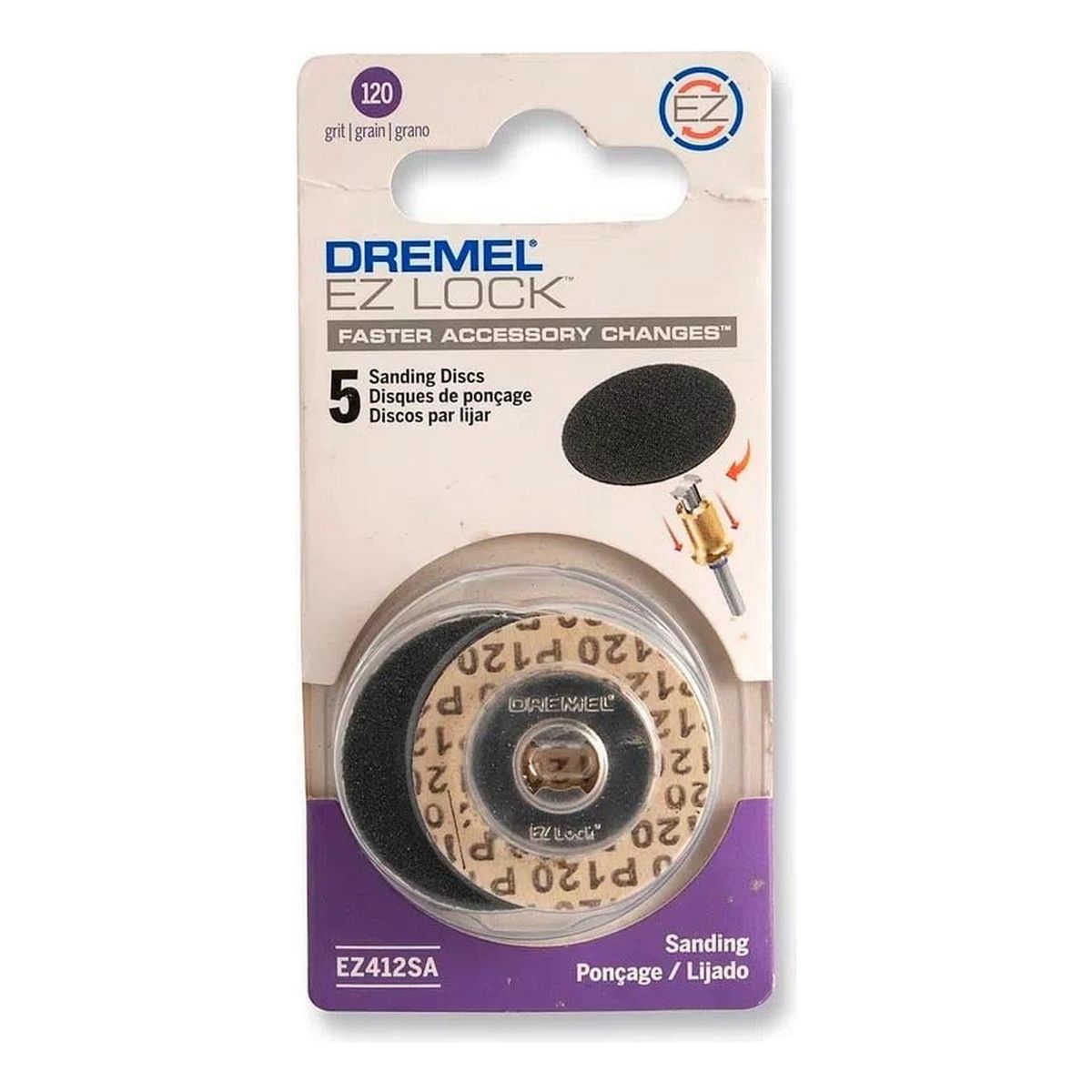 DREMEL - Discos de Lijas Ez-Lock - Grano 120 Dremel EZ412SA