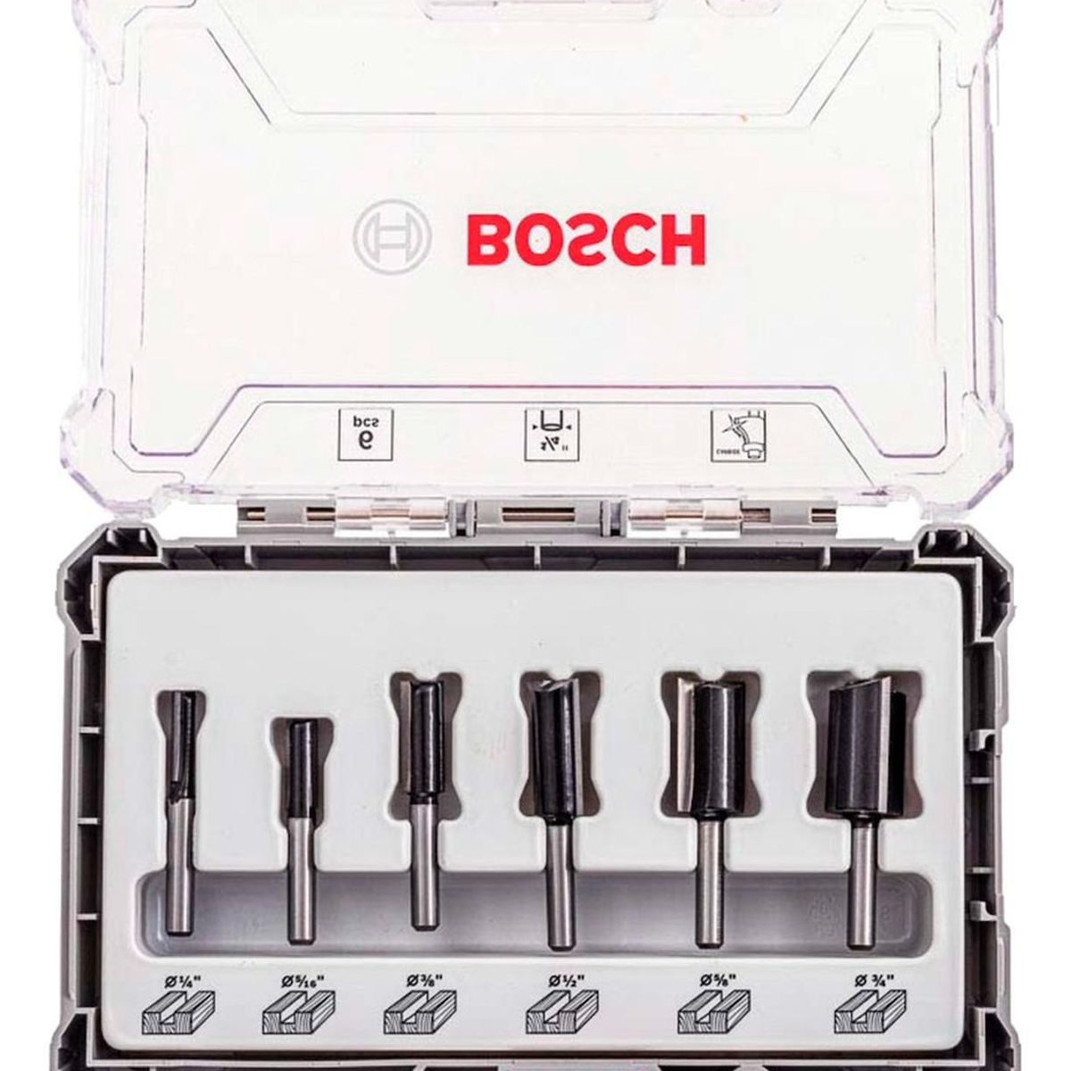 BOSCH - Set de fresas bosch 6 piezas 1/4" nuevo!