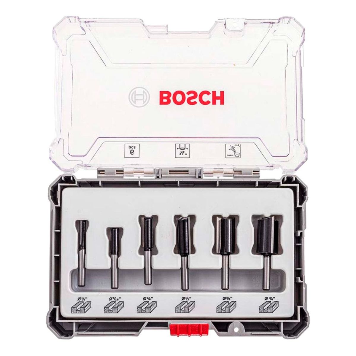 BOSCH - Set de fresas bosch 6 piezas 1/4" nuevo!