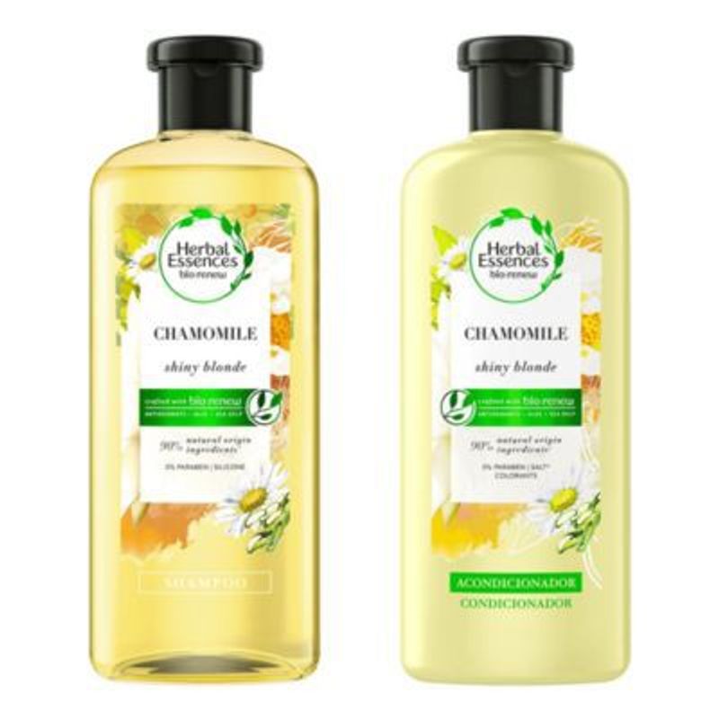 HERBAL ESSENCES - Shampoo  + Acondicionador Herbal  Bio: Renew Chamomile 400ml