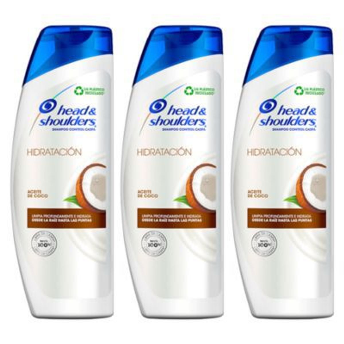 HEAD AND SHOULDERS - Pack x3 Shampoo Head&Shoulders Hidratación Aceite Coco 375ml