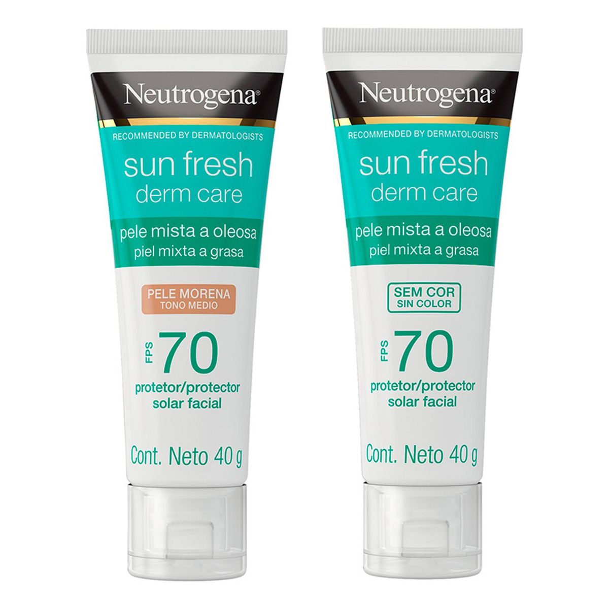 NEUTROGENA - Pack Derm Care Bloqueador Piel Morena + Sin Color Neutrogena