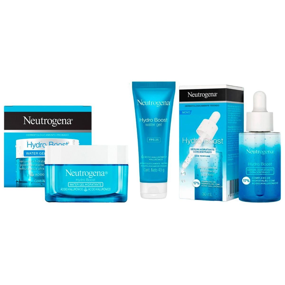 NEUTROGENA - Hydro Boost Combo Trío Facial Serum + Hidratante Neutrogena